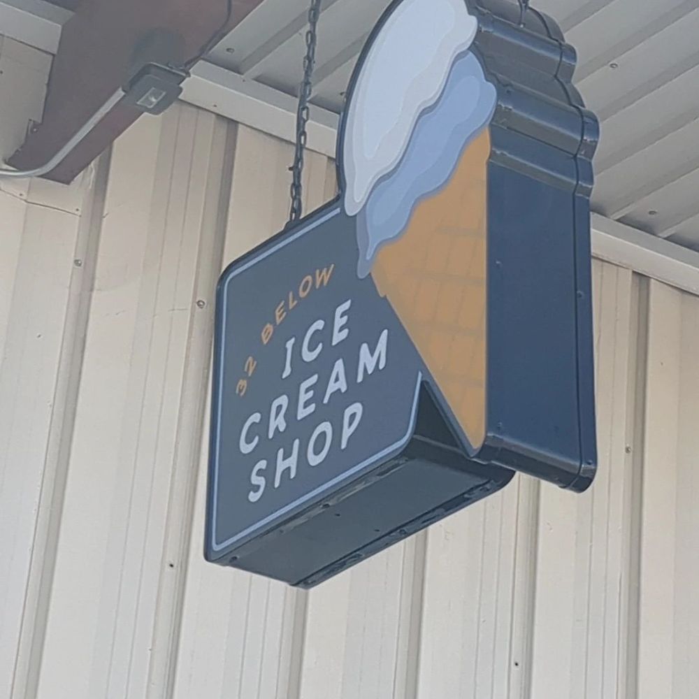 Hanging ad outside