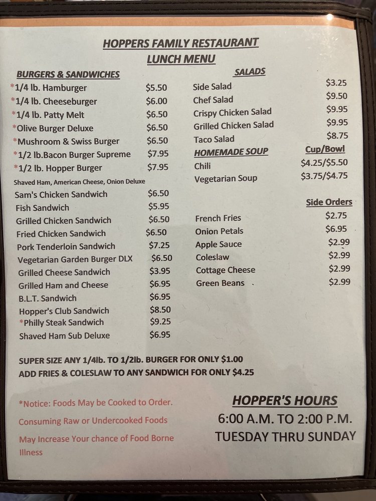 HOPPER’S FAMILY RESTAURANT 15 Reviews Food near Berrien Springs, MI