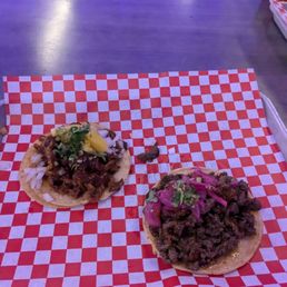 Steak and al pastor tacos Steak and al pastor tacos