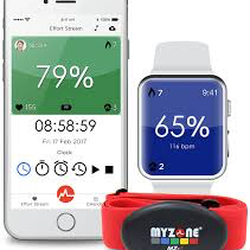 Kosama - MyZone heart monitor chest strap & phone app. Also connects to smart watches!