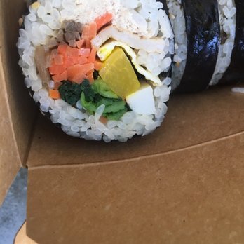 Namsan - I added tuna from vegetable kimbap. You barely can see it. - Korean Near Me - Los Angeles, California Namsan - I added tuna from vegetable kimbap. You barely can see it. - Korean Near Me - Los Angeles, California