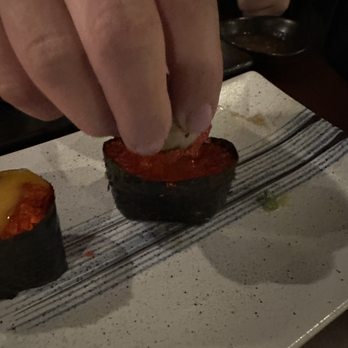 Hush - Quail egg and tobiko I broke my yolk - Sushi Bars Near Me - Keller, Texas Hush - Quail egg and tobiko I broke my yolk - Sushi Bars Near Me - Keller, Texas