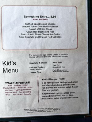 Menu photo 4 The Kimball Inn Hurley, WI