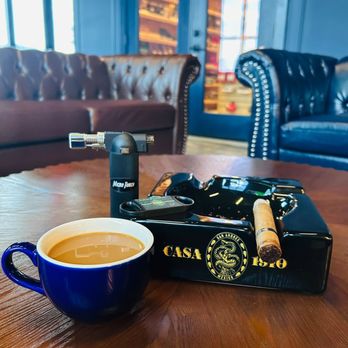 Porciones - A morning coffee, complimenting a cigar, to commence your day. - Cigar Bars Near Me - Laredo, Texas Porciones - A morning coffee, complimenting a cigar, to commence your day. - Cigar Bars Near Me - Laredo, Texas