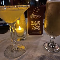 Lemon drop and beer at Bordeaux
