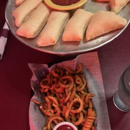 Breadsticks and curly fries Breadsticks and curly fries