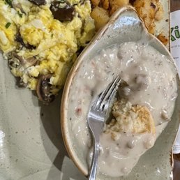 Biscuits & Turkey Sausage Gravy With Eggs