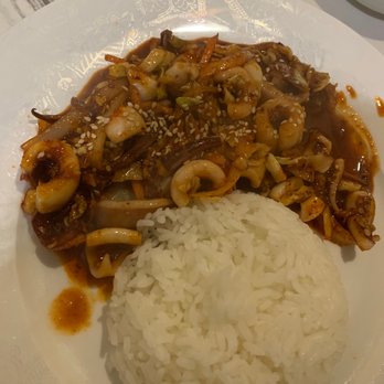 Kimchi - Spicy squid with rice - Korean Near Me - Wichita, Kansas Kimchi - Spicy squid with rice - Korean Near Me - Wichita, Kansas