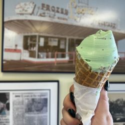 Milwaukee Frozen Custard - Grasshopper in a cone