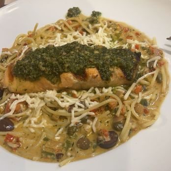 bellagreen - Grilled salmon pasta extra basil pesto - Salad Near Me - Plano, Texas bellagreen - Grilled salmon pasta extra basil pesto - Salad Near Me - Plano, Texas