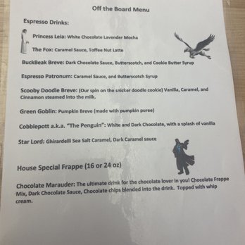 the Collector's Outpost - Coffee menu we ordered from. - Comic Books Near Me - Meridian, Idaho the Collector's Outpost - Coffee menu we ordered from. - Comic Books Near Me - Meridian, Idaho