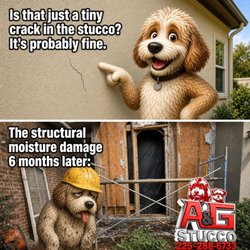 A and G Stucco - There are no cosmetic cracks