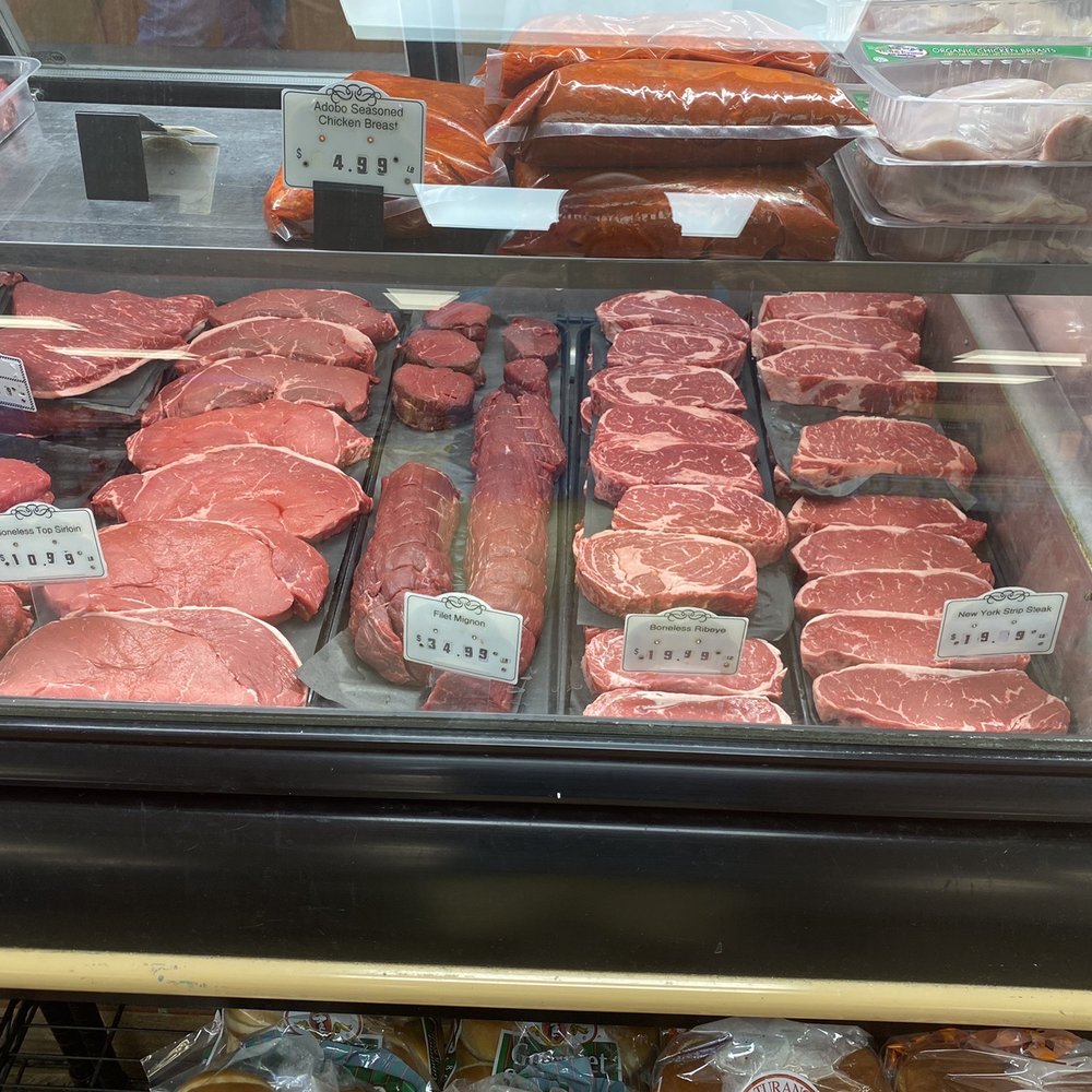 a display of raw meat a display of raw meat