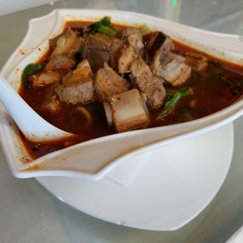 Frying Fish - Spicy noodle soup with pork - Szechuan Near Me - Bellevue, Washington
