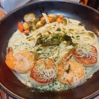Snap Thai Fish House - Shrimp Scallops Fettuccine - Thai Near Me - Atlanta, Georgia Snap Thai Fish House - Shrimp Scallops Fettuccine - Thai Near Me - Atlanta, Georgia