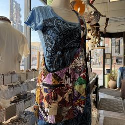 Handmade batik patchwork crossbody bag