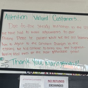 Used Tire Express - Makes sense. Inflation is why I need a used tire. - Tires Near Me - Chesapeake, Virginia