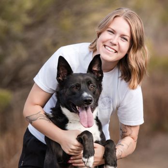 Tailored Tails Training by Ella - Ella and client dog - All smiles after training in the park! - Pet Training Near Me Tailored Tails Training by Ella - Ella and client dog - All smiles after training in the park! - Pet Training Near Me
