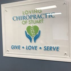 Loving Chiropractic - Stuart - Our office name display