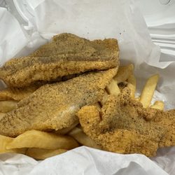 Fishbone Seafood - 4 piece cat fish and a small order of fries