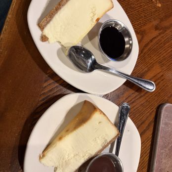 Outback Steakhouse - New York-Style Cheesecake with chocolate and raspberry sauce - Steakhouses Near Me - Upland, California Outback Steakhouse - New York-Style Cheesecake with chocolate and raspberry sauce - Steakhouses Near Me - Upland, California