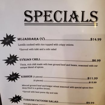 Cafe Med - a special menu for special specials - Mediterranean Near Me - Germantown, Tennessee