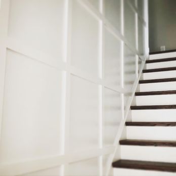 Revive Renovate Repair - Obsessed with the character, depth, and texture this grid accent wall added to the stairwell - General Contractors Near Me Revive Renovate Repair - Obsessed with the character, depth, and texture this grid accent wall added to the stairwell - General Contractors Near Me