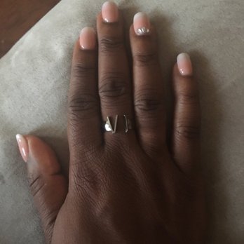 Classic Nails - SNS nails ombré pink and white. A job well done. - Nail Salons Near Me - Myrtle Beach, South Carolina
