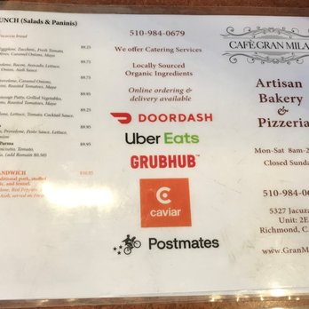 Gran Milan - Lunch menu at Gran Milan in Richmond. - Pizza Near Me - Richmond, California Gran Milan - Lunch menu at Gran Milan in Richmond. - Pizza Near Me - Richmond, California