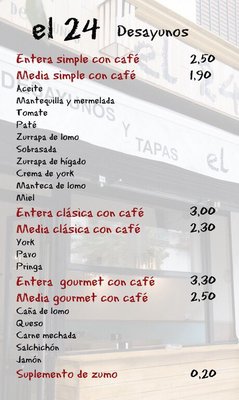 Menu photo 1 El 24 Seville, SE