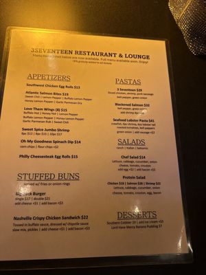 Menu photo 4 3Seventeen Restaurant & Lounge Houston, TX