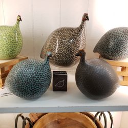 The Frame Workshop - Les Ceramique des Lussan, Guinea Fowl...hand painted from Provence, France.