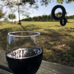 Hogg Hollow Winery - Glass of reylee red. Great sweet red wine