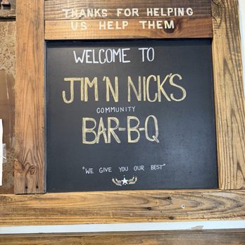 Jim 'N Nick's Bar-B-Q - Welcome sign - Barbeque Near Me - Conyers, Georgia Jim 'N Nick's Bar-B-Q - Welcome sign - Barbeque Near Me - Conyers, Georgia