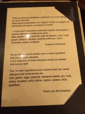 Menu photo 2 Il Vineto Rome, RM Menu photo 2 Il Vineto Rome, RM
