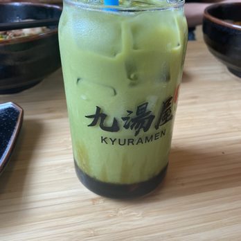 Kyuramen - Flushing - Iced Matcha Latte with Brown Sugar - Ramen Near Me - Flushing, New York Kyuramen - Flushing - Iced Matcha Latte with Brown Sugar - Ramen Near Me - Flushing, New York