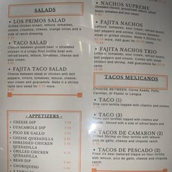Los Primos Mexican Restaurant - Salads, tacos