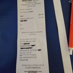 Todays receipt Todays receipt