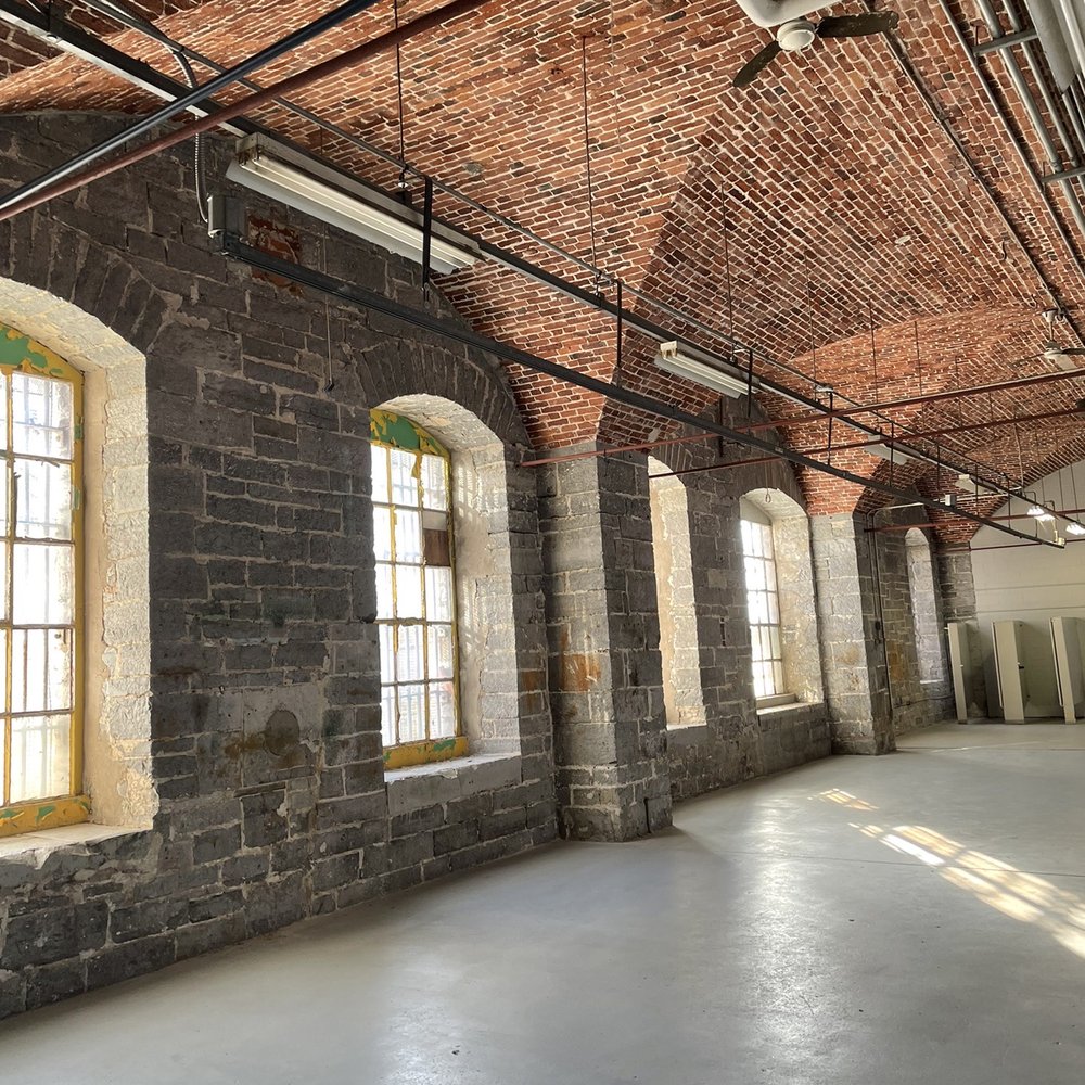 Kingston Pen Tours - The stunning brickwork of the roof, in contrast to the limestone walls - Historical Tours Near Me - Kingston, Ontario
