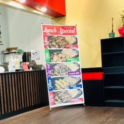 Hibachi Grill & Bubble Tea - Lunch special menu sign