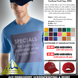 Ace Embroidery Screen Printing and More