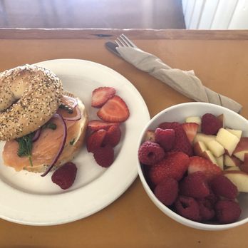 Stable Cafe - Left: Lox Bagel Right: Fruit - Breakfast & Brunch Near Me - San Francisco, California