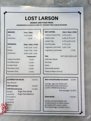 Menu photo 1 Lost Larson Bakery Chicago, IL
