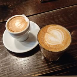 Latte and cappuccino