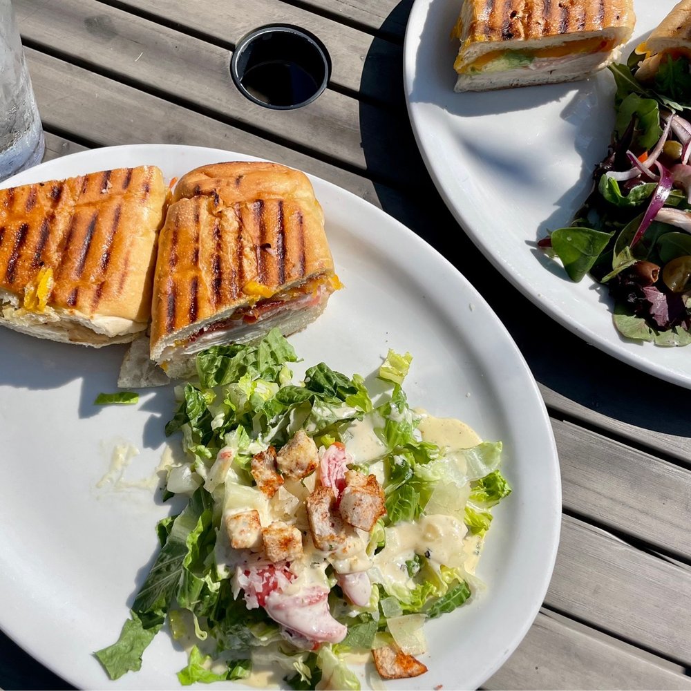 Zinna's Bistro - Turkey Avocado Panini with Z Caesar Salad - Italian Near Me - Cranbury, New Jersey