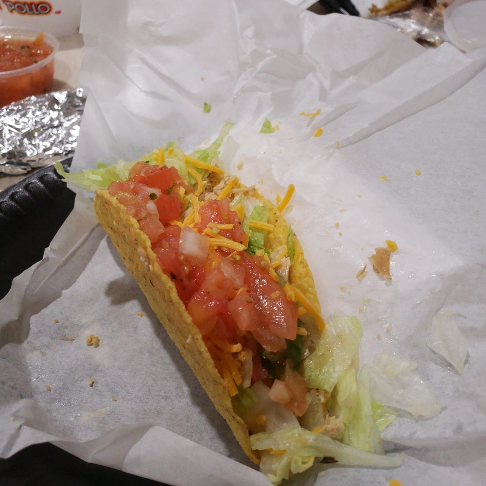 Juan Pollo - Hardshell chicken taco. Two for $2.99 - Mexican Near Me - Beaumont, California Juan Pollo - Hardshell chicken taco. Two for $2.99 - Mexican Near Me - Beaumont, California