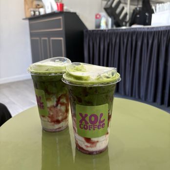 Xol Coffee - strawberry matcha with cold foam - Coffee & Tea Near Me - Fontana, California Xol Coffee - strawberry matcha with cold foam - Coffee & Tea Near Me - Fontana, California