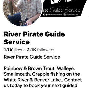 River Pirate Guide Service - Facebook page - Fishing Near Me - Eureka Springs, Arkansas River Pirate Guide Service - Facebook page - Fishing Near Me - Eureka Springs, Arkansas