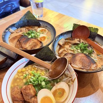 Yoshi Ramen - 2 tonkotsu ramen, 1 miso ramen - Ramen Near Me - Tega Cay, South Carolina