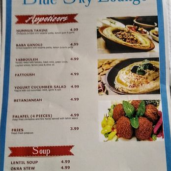 Blue Sky Lounge - Short version of menu, p.1 - Lounges Near Me - Sun City, Arizona Blue Sky Lounge - Short version of menu, p.1 - Lounges Near Me - Sun City, Arizona
